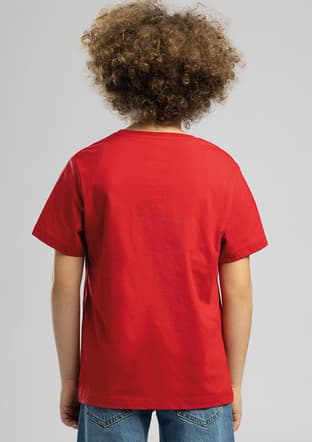 262 Lcb 242001 Erkek Çocuk Kırmızı O Yaka T-shirt - 2