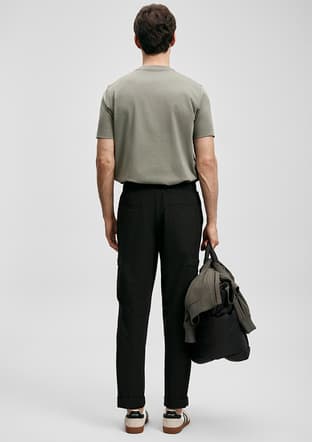111020322 Erkek Yeşil Baskılı T-shirt - 2