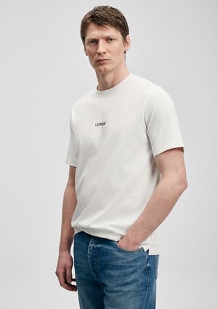 111020322 Erkek Beyaz Baskılı T-shirt - 1