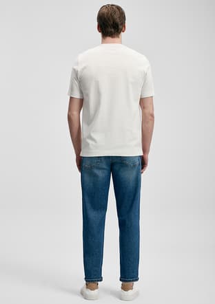 111020322 Erkek Beyaz Baskılı T-shirt - 2