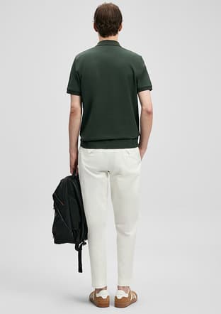 111040233 Erkek Yeşil Polo Yaka T-shirt - 2