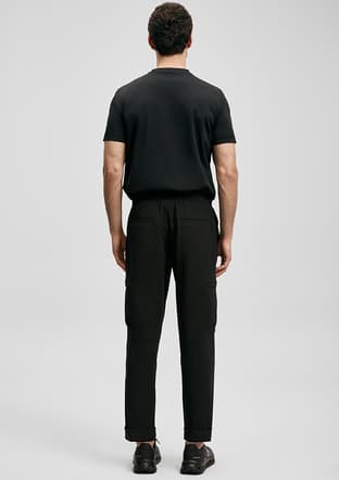 111020322 Erkek Siyah Baskılı T-shirt - 2