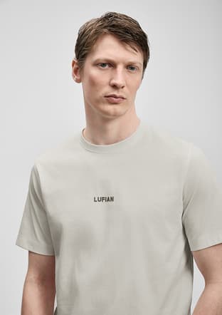 111020322 Erkek Bej Baskılı T-shirt - 2