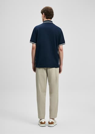 111040232 Erkek Lacivert Polo Yaka T-shirt - 2