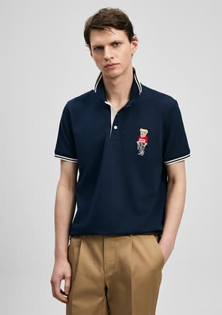 111040245 Erkek Lacivert Polo Yaka T-shirt - 1