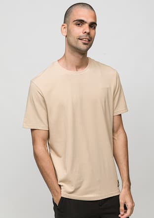 Joe41420 Erkek Bej Bisiklet Yaka T-shirt - 2