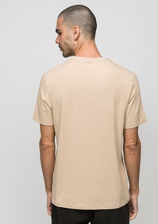 Joe41420 Erkek Bej Bisiklet Yaka T-shirt - 3