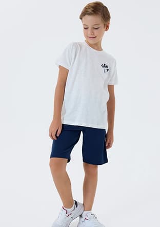 Us2442-G Erkek Çocuk Beyaz Pijama - 2