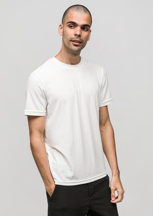 Joe42530 Erkek Beyaz Bisiklet Yaka T-shirt - 2