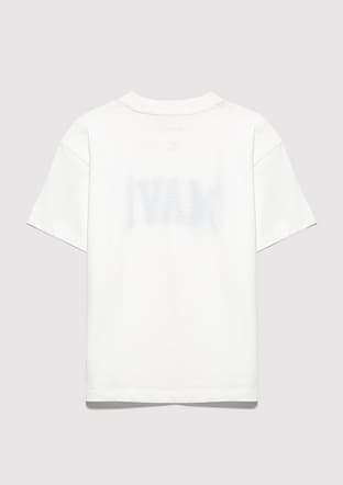 M6610418-70057 Erkek Çocuk Beyaz Baskılı T-shirt - 2