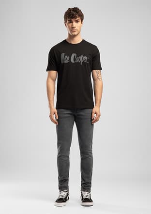 262 Lcm 242004 Erkek Siyah O Yaka T-shirt - 1
