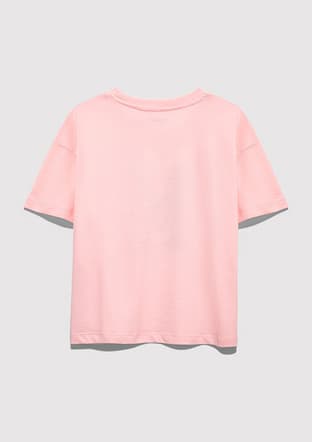 M7610390-71007 Kız Çocuk Pembe Baskılı T-shirt - 2