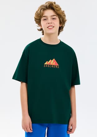 Sk2610014-4222 Erkek Çocuk Yeşil Oversize T-shirt - 2