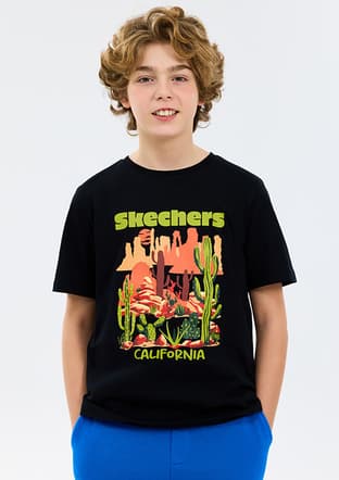 Sk2610011-3817 Erkek Çocuk Siyah Regular T-shirt - 3