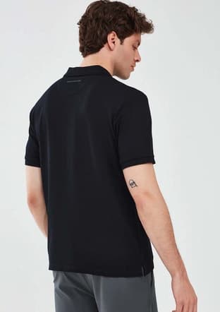 S211800-3817 Erkek Siyah Polo Yaka T-shirt - 2