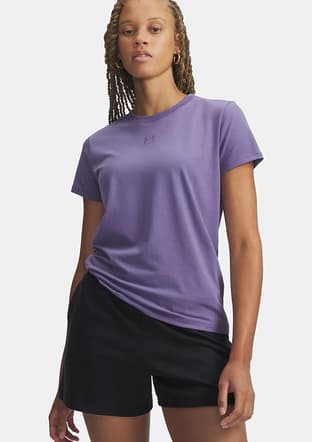 1383648-520 Kadın Mor Bisiklet Yaka T-shirt - 1