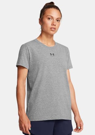 1383648-025 Kadın Gri Bisiklet Yaka T-shirt - 1