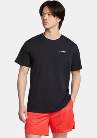 1382831-001 Erkek Siyah Bisiklet Yaka T-shirt - 1