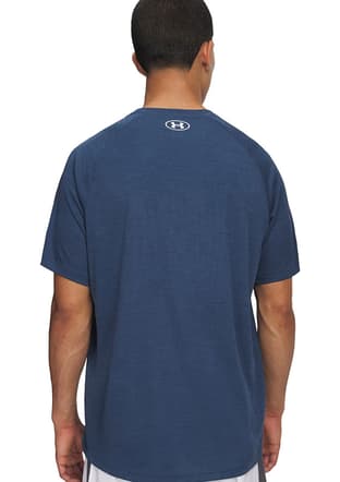 1382796-498 Erkek Mavi Bisiklet Yaka T-shirt - 2