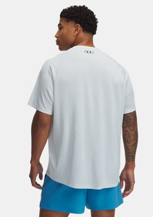 1382796-023 Erkek Gri Bisiklet Yaka T-shirt - 2