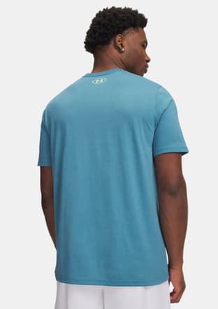 1329582-466 Erkek Mavi Bisiklet Yaka T-shirt - 2
