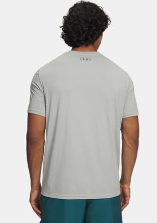 1326799-069 Erkek Gri Bisiklet Yaka T-shirt - 2