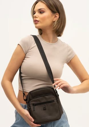 Bnt_1262 Unisex Yetişkin Gri Çapraz Çanta - 1