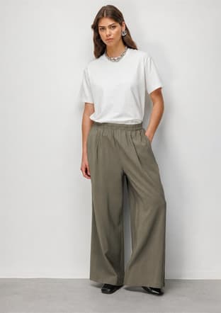 M2Mz1010130260 Kadın Yeşil Pantolon - 1