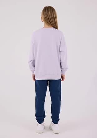 Rp3695-2 Kız Çocuk Mor Eşofman - 2