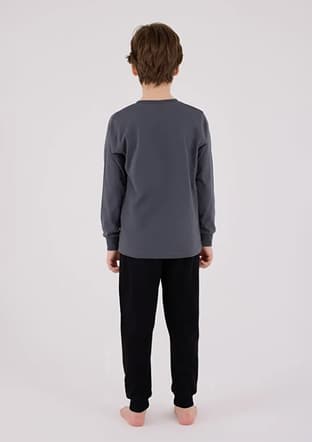 Rp3684-2 Erkek Çocuk Gri Pijama - 2