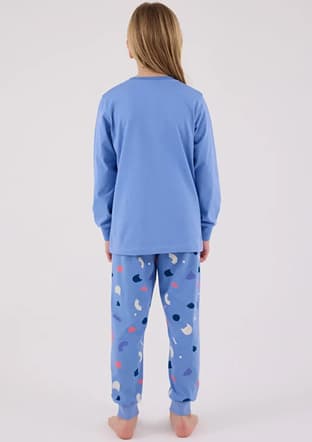 Rp3697-2 Kız Çocuk Lacivert Pijama - 2