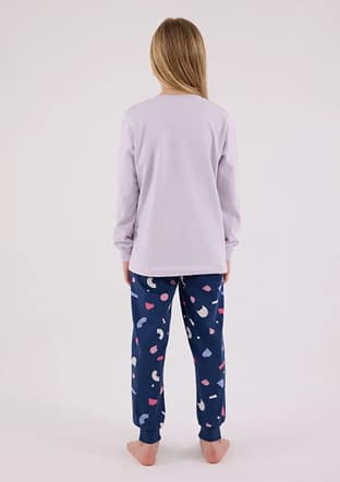 Rp3697-2 Kız Çocuk Mor Pijama - 2