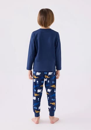 Rp3420-2 Erkek Çocuk Lacivert Pijama - 2