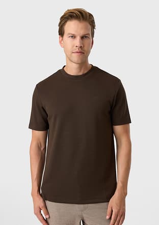 Bts1007800000 Erkek Kahverengi Regular T-shirt - 1