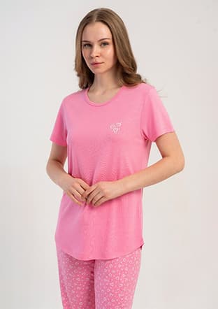 5121852752 Kadın Pembe Pijama - 2