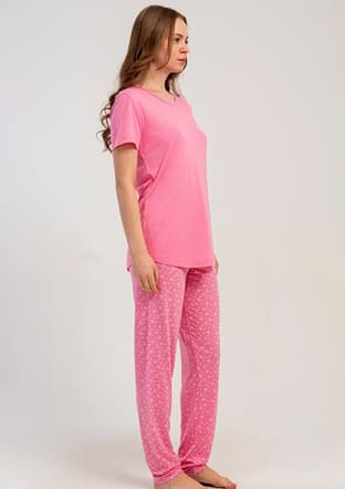 5121852752 Kadın Pembe Pijama - 3