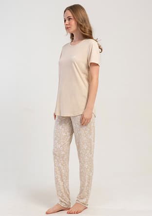 5121812734 Kadın Bej Pijama - 2