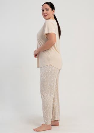 5122502734 Kadın Bej Pijama - 2