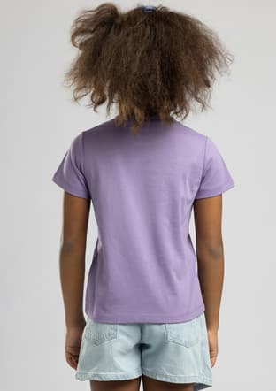 262 Lcg 242006 Kız Çocuk Mor O Yaka T-shirt - 2