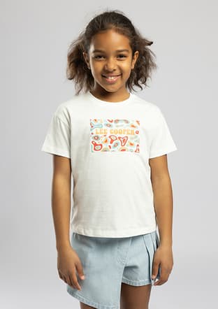 262 Lcg 242009 Kız Çocuk Beyaz O Yaka T-shirt - 2