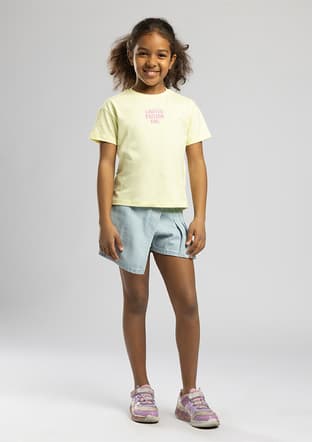 262 Lcg 242005 Kız Çocuk Sarı O Yaka T-shirt - 1
