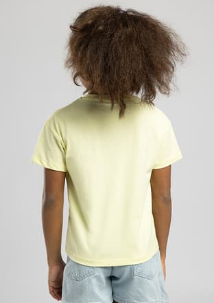 262 Lcg 242005 Kız Çocuk Sarı O Yaka T-shirt - 3