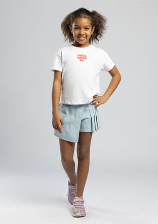 262 Lcg 242005 Kız Çocuk Beyaz O Yaka T-shirt - 1