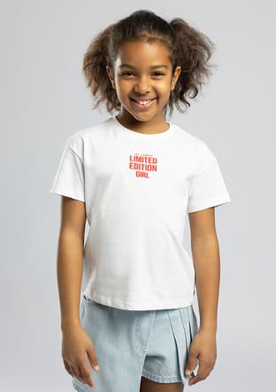 262 Lcg 242005 Kız Çocuk Beyaz O Yaka T-shirt - 2