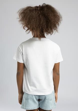 262 Lcg 242005 Kız Çocuk Beyaz O Yaka T-shirt - 3