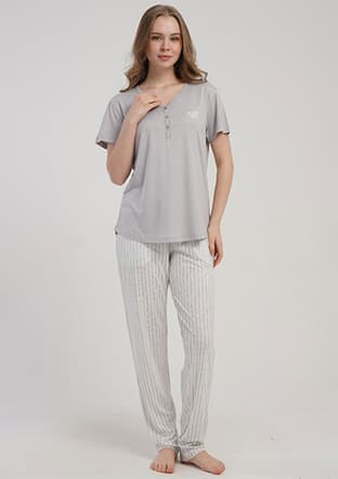 5122222751 Kadın Gri Pijama - 1