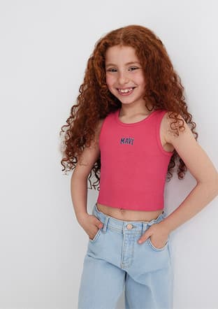 M7610336-71111 Kız Çocuk Mor Baskılı T-shirt - 1