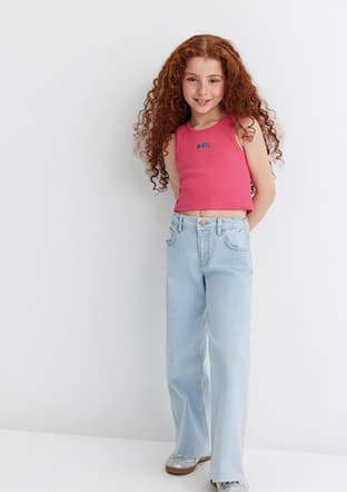 M7610336-71111 Kız Çocuk Mor Baskılı T-shirt - 3