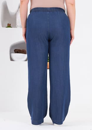 RMG - 1781 Kadın Mavi Normal Bel Pantolon - 3