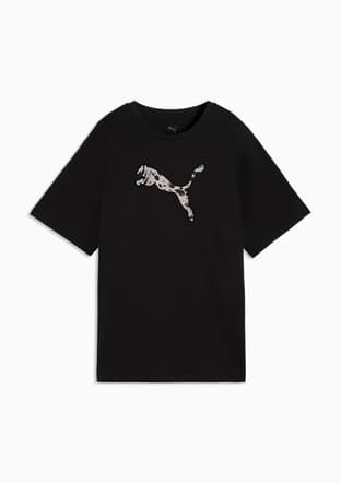 69182101 Kadın Siyah Baskılı T-shirt - 4